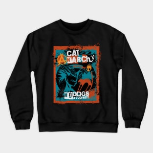 CAT ANARCHY - ORANGE & TEAL Crewneck Sweatshirt